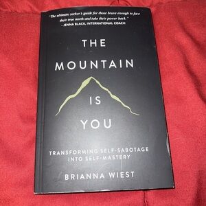 The Mountain Is You by Brianna Wiest - Black Cover with Olive Accent